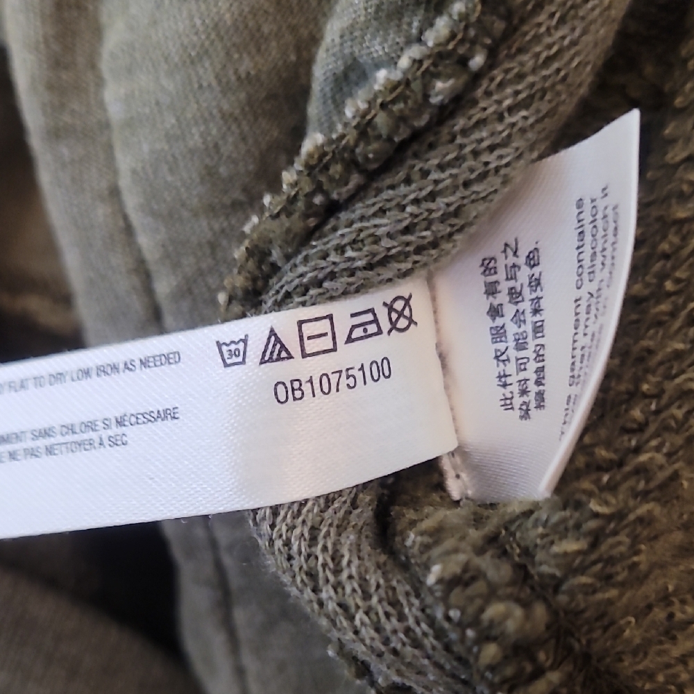Free People Half Court Wide Leg Pants Size L Olive Green Pockets Boho Elastic - Picture 13 of 16